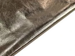 Patent leather, laminated leather, metallised leather